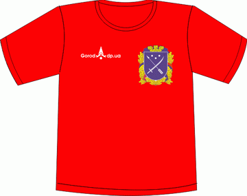 Прикольные футболки: город днепропетровск герб 3 красный